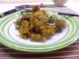Wok - Kuracie mäso piatich vôní s cibuľovou ryžou