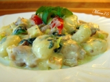 Gnocchi s údeným tofu a kyslou smotanou/Gnocchi s uzeným tofu a zakysanou smetanou