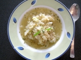 Kelová polievka s ryžou