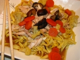 Wok -Kurča v pikantnom vývare