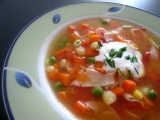 Zeleninová polievka so šunkou