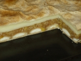 Jablkovo-pudingový koláč z lístkového cesta