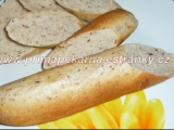 Pšeničné kváskové bagety s ľanovým semienkom /Pšeničné kváskové bagety se lněným semínkem