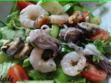 Zeleninový šalát s morskými plodmi /Zeleninový salát s mořskými plody