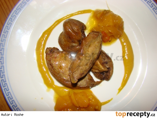 Foie gras s medovou dijonskou horčicou a marhuľovým chutney